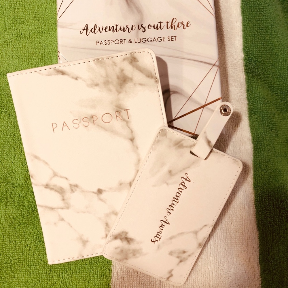 Passport and luggage tag set
